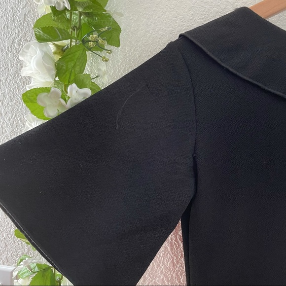 Prettylittlething Black Frill Detail Wrap Dress - Picture 9 of 9